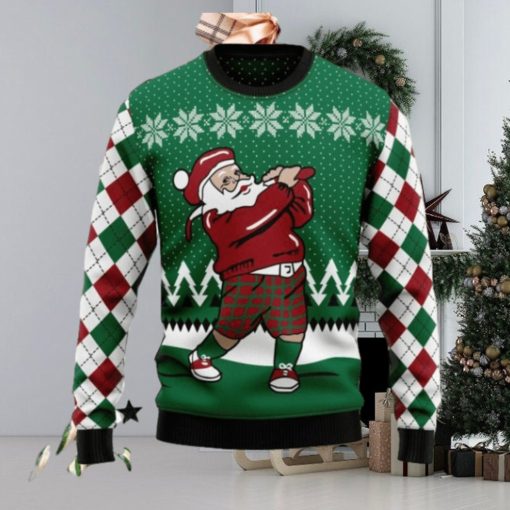 Golfer Santa Ugly Christmas Sweater