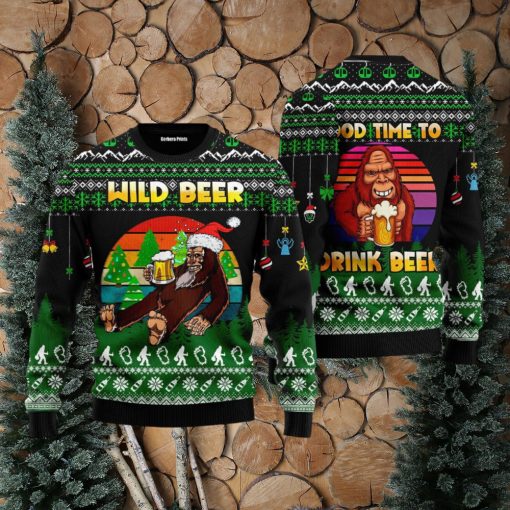 Good Time To Drink Beer Bigfoot Beer Christmas Ugly Christmas Sweater