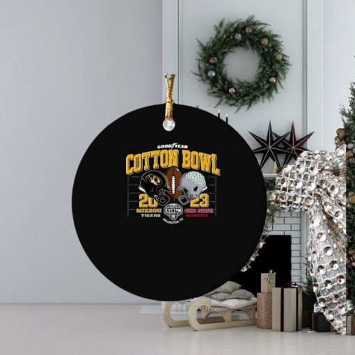 Goodyear Cotton Bowl Missouri Tigers vs Ohio State Buckeyes Matchup 2023 Arlington Tx Ornament