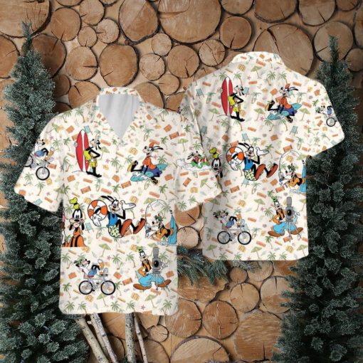 Goofy Button Up Shirt, Disney Goofy Hawaiian Shirt