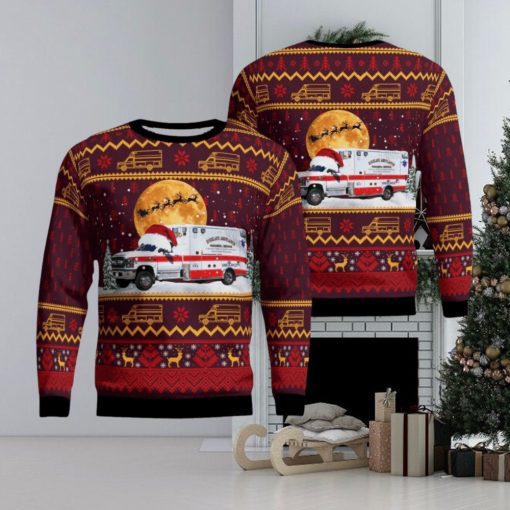 Goshen Massachusetts Highland Ambulance EMS AOP Ugly Sweater Christmas Season Gift