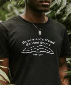 Governerds read banned books white logo shirt