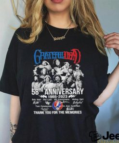 Grateful Dead 58th Anniversary 1965 2023 Thank You for the memories signatures shirt