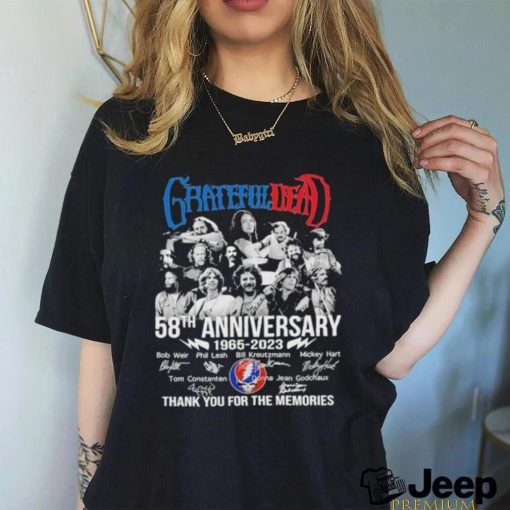 Grateful Dead 58th Anniversary 1965 2023 Thank You for the memories signatures shirt