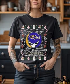 Grateful Dead Baltimore Ravens Ugly Christmas Shirt