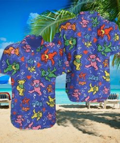 Grateful Dead Dancing Hawaiian Shirt Bear Pattern Summer Gift For Friend