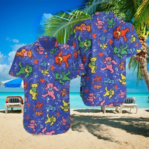 Grateful Dead Dancing Hawaiian Shirt Bear Pattern Summer Gift For Friend