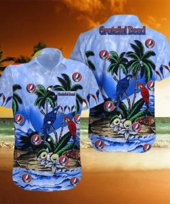 Grateful Dead Parrot Couple Summer Beach Hawaiian Shirt