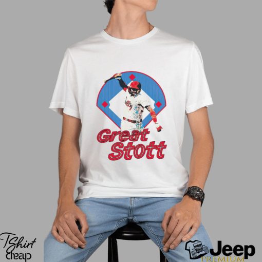 Great Stott Bat Spike Ladies Boyfriend Baseball shirt