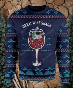 Great Wine Shark Ugly Christmas Sweater Impressive Gift For All Of You