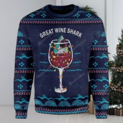 Great Wine Shark Ugly Sweater