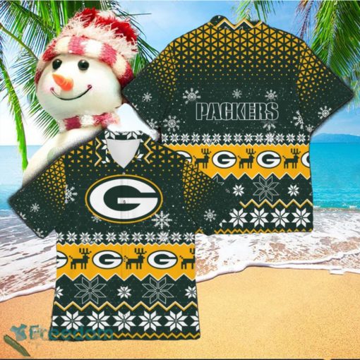 Green Bay Best Ugly Christmas 3D Hawaiian Shirt Printed Fans Gift For Family Holidays