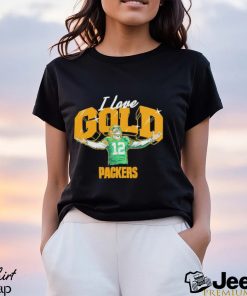 Green Bay Packers Aaron Rodgers I Love Gold shirt