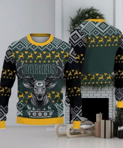 Green Bay Packers Christmas Reindeer Hot Trending Ugly Sweater Style Gift For Men And Women