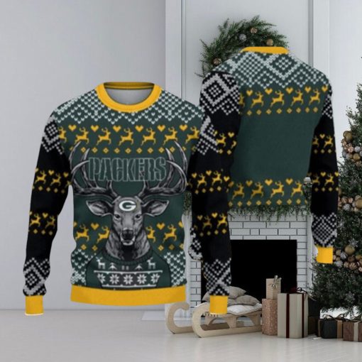 Green Bay Packers Christmas Reindeer Hot Trending Ugly Sweater Style Gift For Men And Women