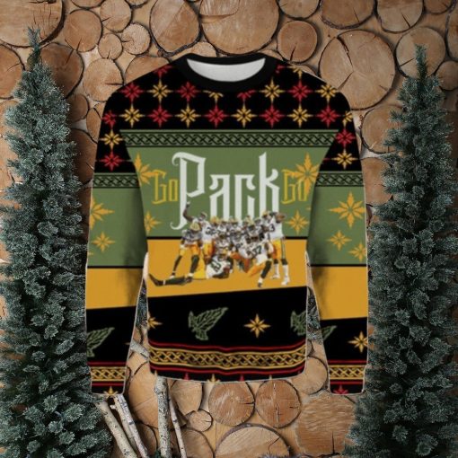 Green Bay Packers Go Pack Go Ugly Christmas Sweater For Men And Women