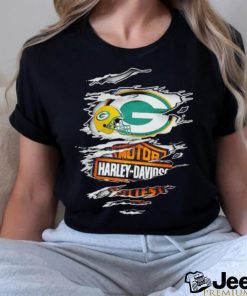 Green Bay Packers Harley Davidson scratch shirt