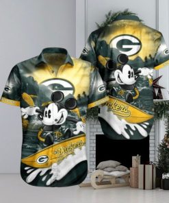 Green Bay Packers Hawaiian Shirt Mickey Graphic 3D Printed Gift