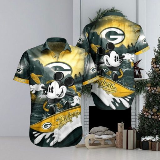 Green Bay Packers Hawaiian Shirt Mickey Graphic 3D Printed Gift