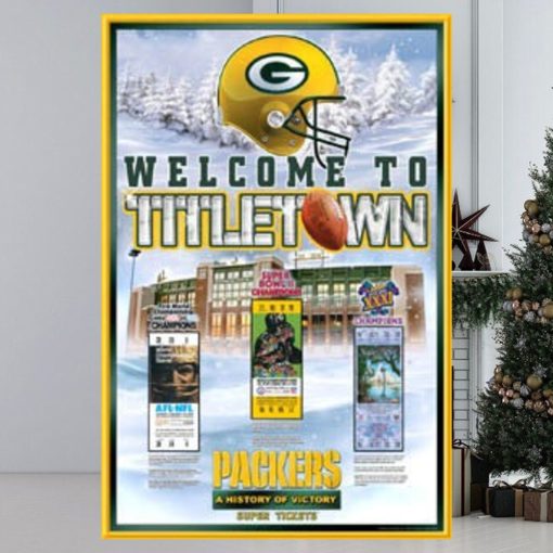 Green Bay Packers History Of Victory First Three Super Bowl Championships Poster