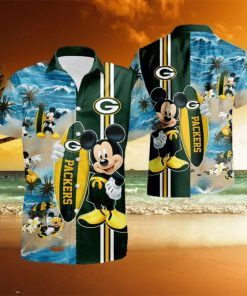 Green Bay Packers Mickey Mouse Summer Hawaiian Shirt And Shorts