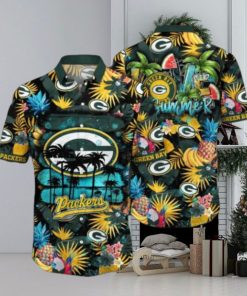 Green Bay Packers NFL Flower Hawaiian Shirt, Packers Merchandise