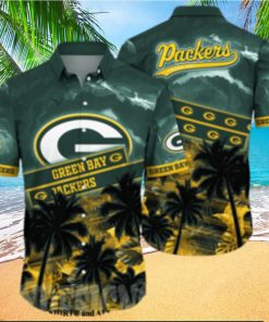 Green Bay Packers NFL Flower Tropical All Over Print Hawaiian Shirt