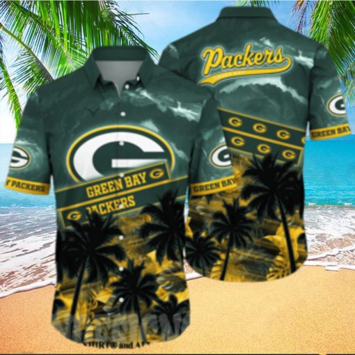 Green Bay Packers NFL Flower Tropical All Over Print Hawaiian Shirt