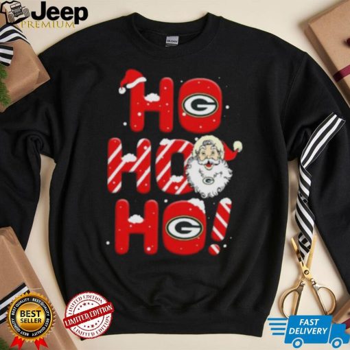 Green Bay Packers NFL Football Ho Ho Ho Santa Claus Merry Christmas Shirt