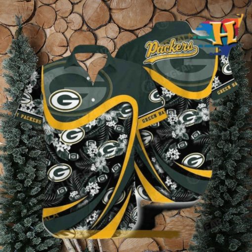 Green Bay Packers NFL Hawaiian Shirt Tropical Pattern Beach Shirts Gift For Sports Fans
