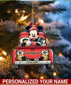 Green Bay Packers NFL Mickey Ornament Personalized Your Name SP12102342ID05