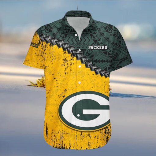 Green Bay Packers NFL Polynesian Tattoo Hawaiian Shirt