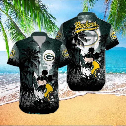 Green Bay Packers NFL Team Logo Baby Yoda Hawaiian Shirt