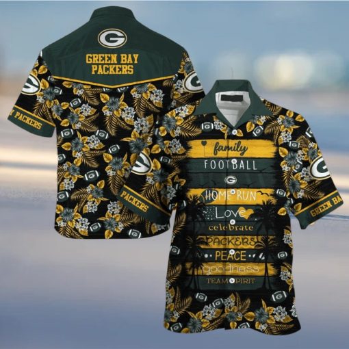 Green Bay Packers NFL Tropical Aloha Shirt