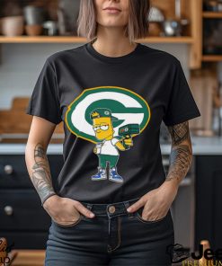 Green Bay Packers NFL X Bart Simpson cartoon shirt