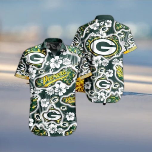 Green Bay Packers Nfl Hawaii Shirt Graphic Floral Printed This Summer Beach Shirt For Fans