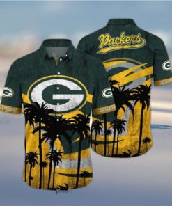 Green Bay Packers Nfl Hawaii Shirt Graphic Tropical Pattern Short Sleeve Hot Summer