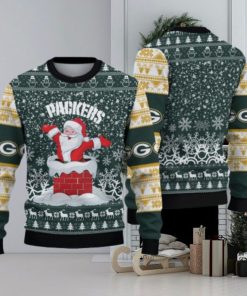 Green Bay Packers Santa Ugly Christmas Sweater 3D Gift For Fans