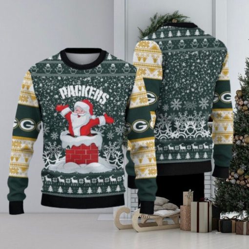 Green Bay Packers Santa Ugly Christmas Sweater 3D Gift For Fans