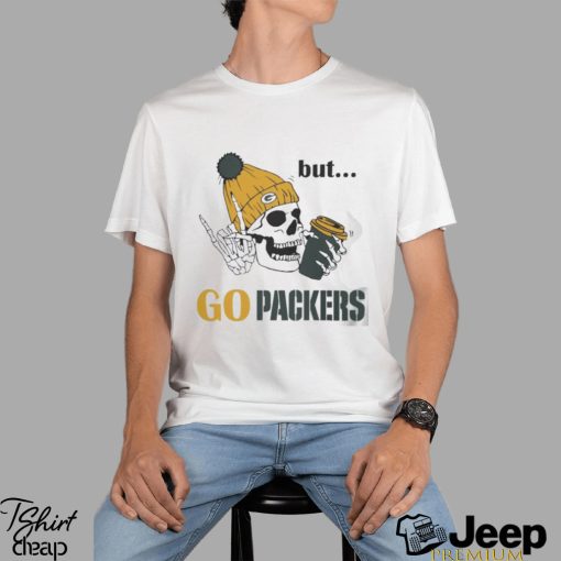 Green Bay Packers Skeleton Dead Inside But Packers Logo Christmas Shirt