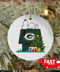 Green Bay Packers Snoopy NFL Football Ornaments 2023 Christmas Tree Decorations