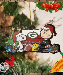 Green Bay Packers Snoopy NFL Sport Ornament Custom Your Family Name