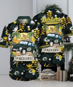 Green Bay Packers Summer Car NFL Hawaiian Shirt, Packers Gear