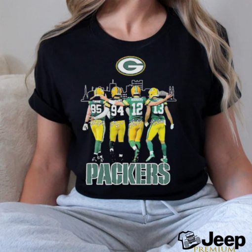 Green Bay Packers Team Players Skyline Signatures Shirt