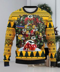 Green Bay Packers Tree Ball Christmas Ugly Sweater