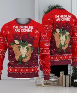 Gremlins The Gremlins Are Coming Ugly Christmas Sweater All Over Print Sweater