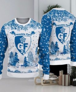 Grenoble Foot 38 Big Logo Pine Trees Big Fans Gift Christmas Sweater For Men And Women