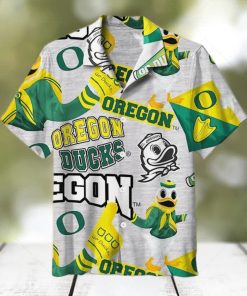 Grey Oregon Ducks Hawaiian shirt