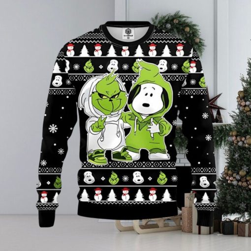 Grinch And Snoopy Ugly Christmas Sweater Xmas 3D Printed Christmas Sweater Gift