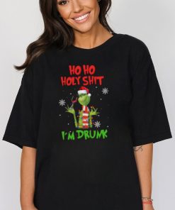 Grinch Christmas Ho Ho Holy Shit I’m Drunk T Shirt
